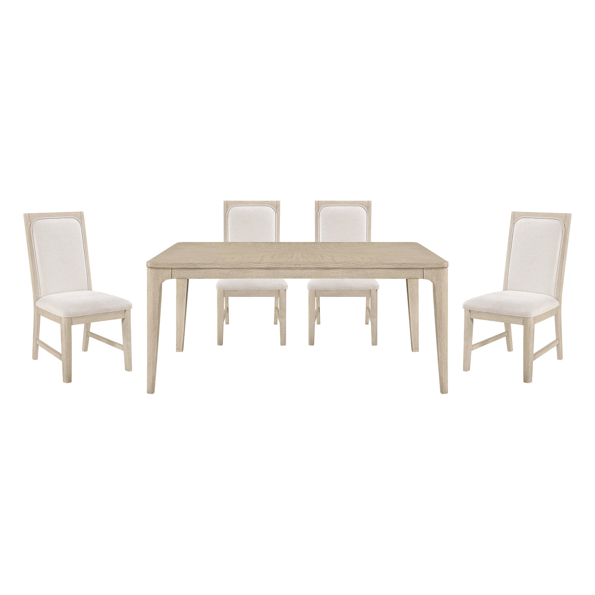 Alita Light Gray Natural 5-Piece Expandable Dining Set by Homelegance at Eve Furniture