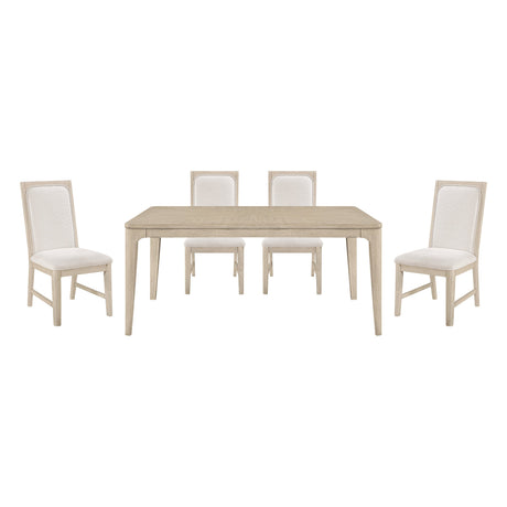 Alita Light Gray Natural 5-Piece Expandable Dining Set by Homelegance at Eve Furniture