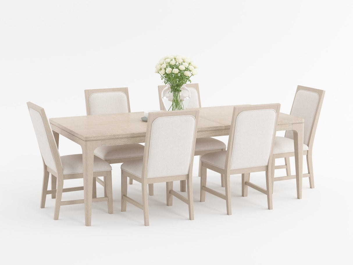 Alita Light Gray Natural 7-Piece Expandable Dining Set by Homelegance at Eve Furniture