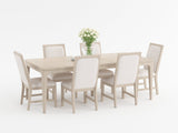 Alita Light Gray Natural 7-Piece Expandable Dining Set by Homelegance at Eve Furniture