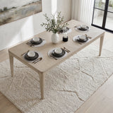 Alita Light Gray Natural 7-Piece Expandable Dining Set by Homelegance at Eve Furniture