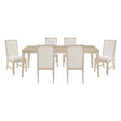 Alita Light Gray Natural 7-Piece Expandable Dining Set by Homelegance at Eve Furniture