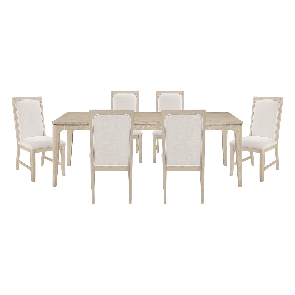 Alita Light Gray Natural 9-Piece Expandable Dining Set by Homelegance at Eve Furniture
