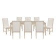 Alita Light Gray Natural 9-Piece Expandable Dining Set by Homelegance at Eve Furniture