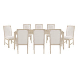 Alita Light Gray Natural 9-Piece Expandable Dining Set by Homelegance at Eve Furniture