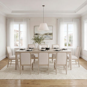 Alita Light Gray Natural Expandable Dining Room Set by Homelegance at Eve Furniture