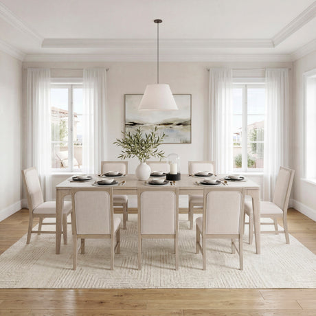 Alita Light Gray Natural Expandable Dining Room Set by Homelegance at Eve Furniture