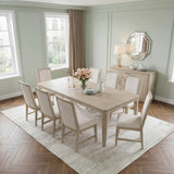 Alita Light Gray Natural Expandable Dining Table by Homelegance at Eve Furniture