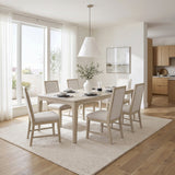 Alita Light Gray Natural Expandable Dining Table by Homelegance at Eve Furniture