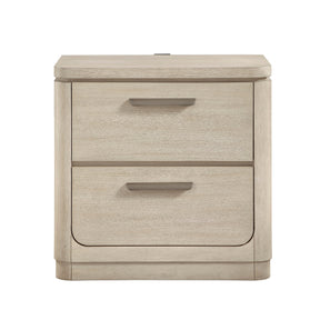 Alita Light Gray Natural Nightstand by Homelegance at Eve Furniture