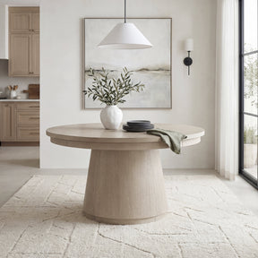 Alita Light Gray Natural Round Dining Room Set by Homelegance at Eve Furniture