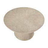 Alita Light Gray Natural Round Dining Table by Homelegance at Eve Furniture
