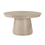 Alita Light Gray Natural Round Dining Table by Homelegance at Eve Furniture