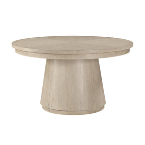 Alita Light Gray Natural Round Dining Table by Homelegance at Eve Furniture