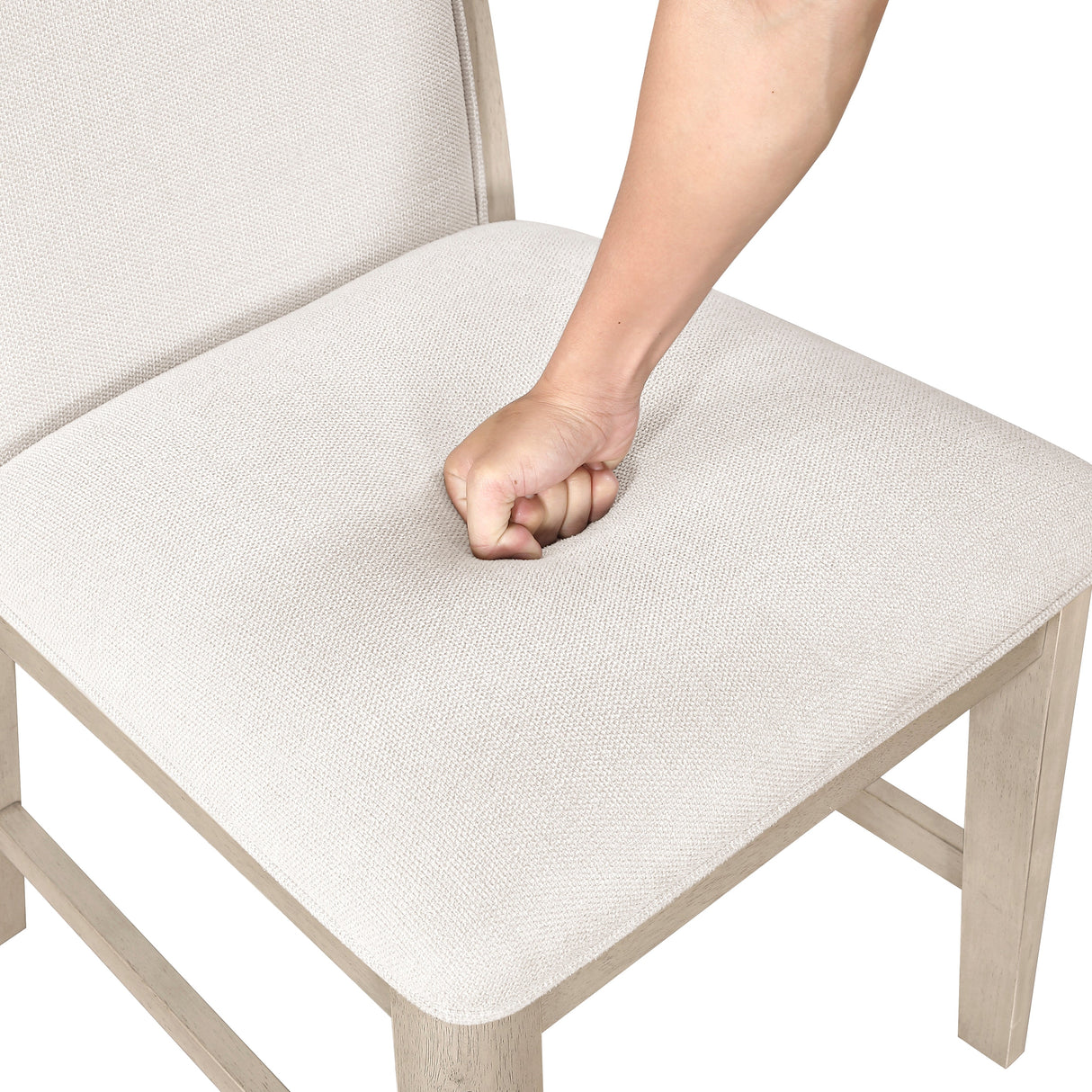 Alita Light Gray Natural/Beige Side Chair, Set of 2 by Homelegance at Eve Furniture