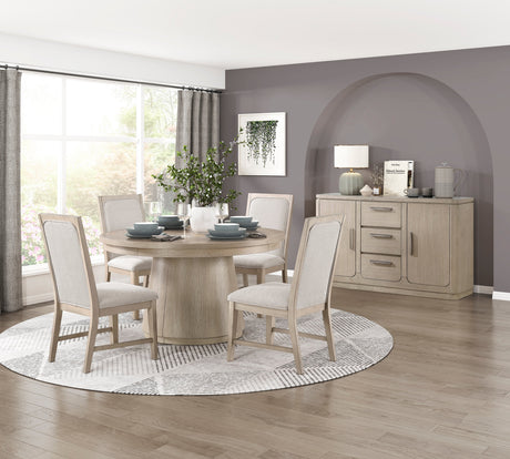 Alita Light Gray Natural/Beige Side Chair, Set of 2 by Homelegance at Eve Furniture