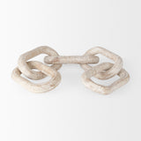 Alix 29.0L x 5.0W x 5.0H Beige Wooden Link Chain Decorative Object by Mercana at Eve Furniture