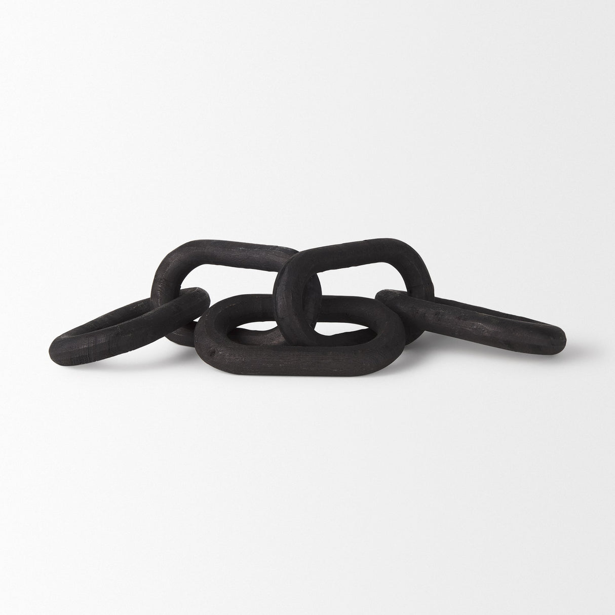 Alix 29.0L x 5.0W x 5.0H Black Wood Link Chain Decorative Object by Mercana at Eve Furniture