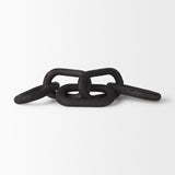 Alix 29.0L x 5.0W x 5.0H Black Wood Link Chain Decorative Object by Mercana at Eve Furniture