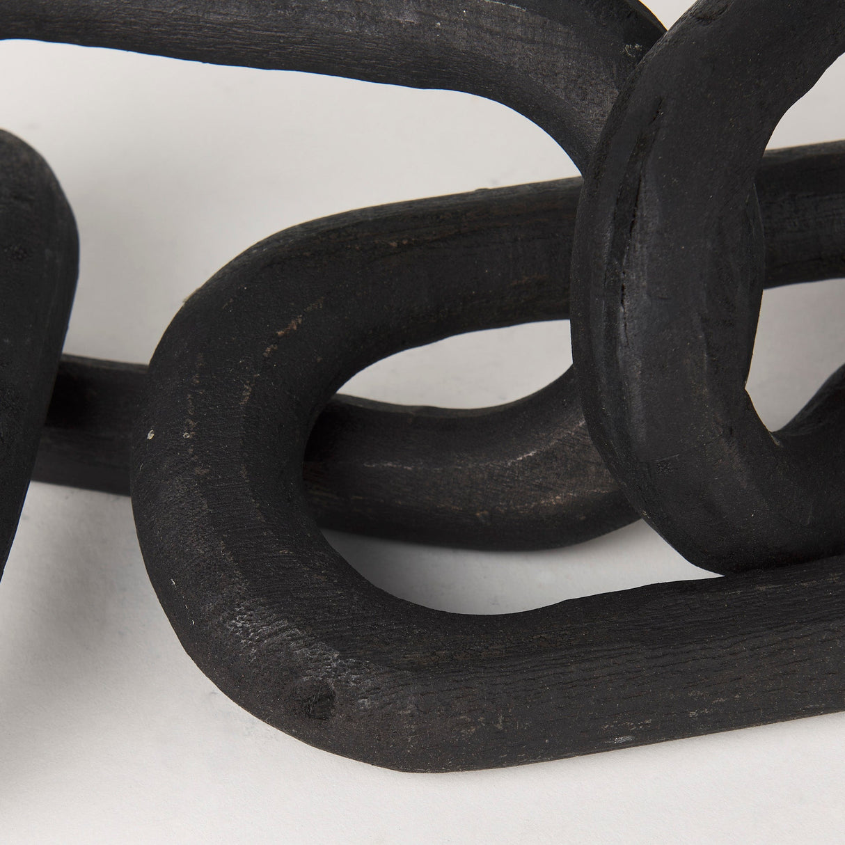 Alix 29.0L x 5.0W x 5.0H Black Wood Link Chain Decorative Object by Mercana at Eve Furniture