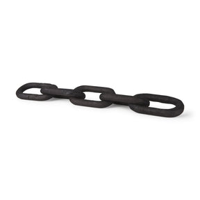 Alix 29.0L x 5.0W x 5.0H Black Wood Link Chain Decorative Object by Mercana at Eve Furniture