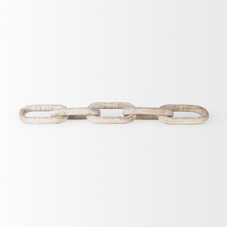 Alix Beige Wooden Link Chain Decorative Object by Mercana at Eve Furniture