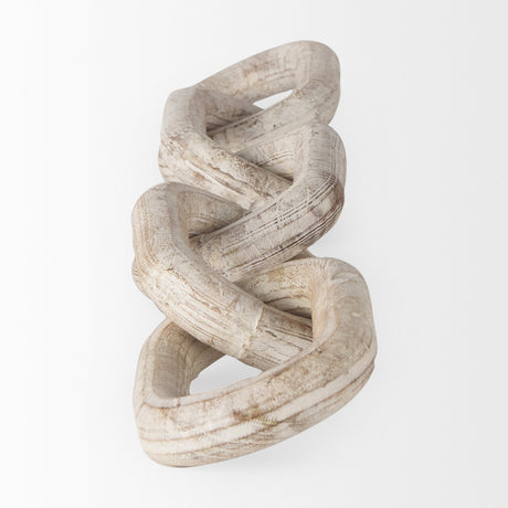Alix Beige Wooden Link Chain Decorative Object by Mercana at Eve Furniture