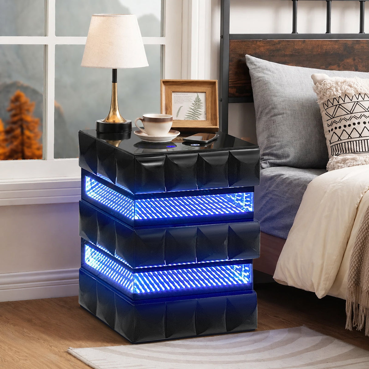 Alix Black Coffee Table and End Table by New Era Innovations at Eve Furniture