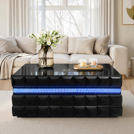 Alix Black Coffee Table and End Table by New Era Innovations at Eve Furniture