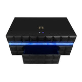 Alix Black Coffee Table and End Table by New Era Innovations at Eve Furniture