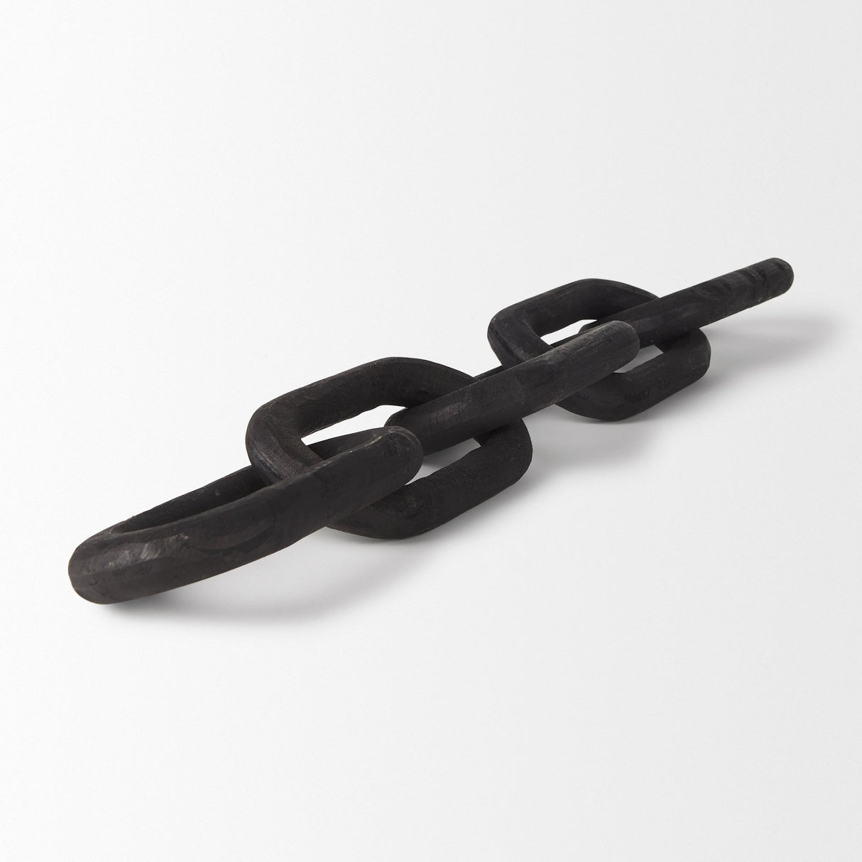Alix Black Wood Link Chain Decorative Object by Mercana at Eve Furniture