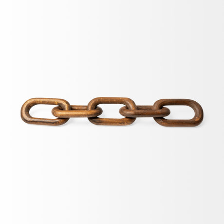 Alix Brown Wooden Hand-Made 5 Link Chain by Mercana at Eve Furniture