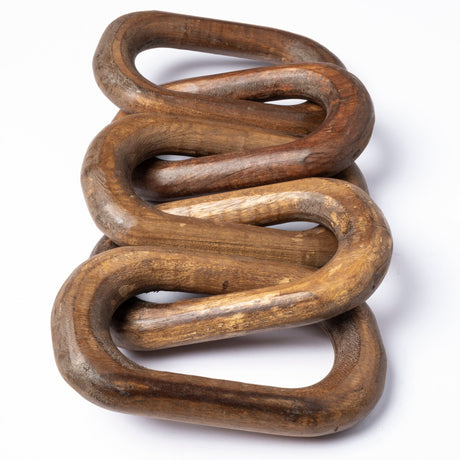 Alix Brown Wooden Hand-Made 5 Link Chain by Mercana at Eve Furniture
