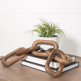 Alix Brown Wooden Hand-Made 5 Link Chain by Mercana at Eve Furniture