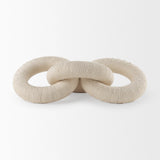 Alize Cotton Rope Wrapped Solid Wood Circular Chain Link Decorative Object by Mercana at Eve Furniture