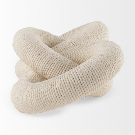 Alize Cotton Rope Wrapped Solid Wood Circular Chain Link Decorative Object by Mercana at Eve Furniture