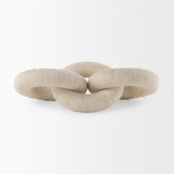 Alize Cotton Rope Wrapped Solid Wood Circular Chain Link Decorative Object by Mercana at Eve Furniture