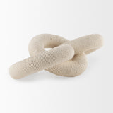 Alize Cotton Rope Wrapped Solid Wood Circular Chain Link Decorative Object by Mercana at Eve Furniture