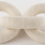 Alize Cotton Rope Wrapped Solid Wood Circular Chain Link Decorative Object by Mercana at Eve Furniture