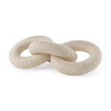 Alize Cotton Rope Wrapped Solid Wood Circular Chain Link Decorative Object by Mercana at Eve Furniture
