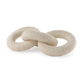 Alize Cotton Rope Wrapped Solid Wood Circular Chain Link Decorative Object by Mercana at Eve Furniture