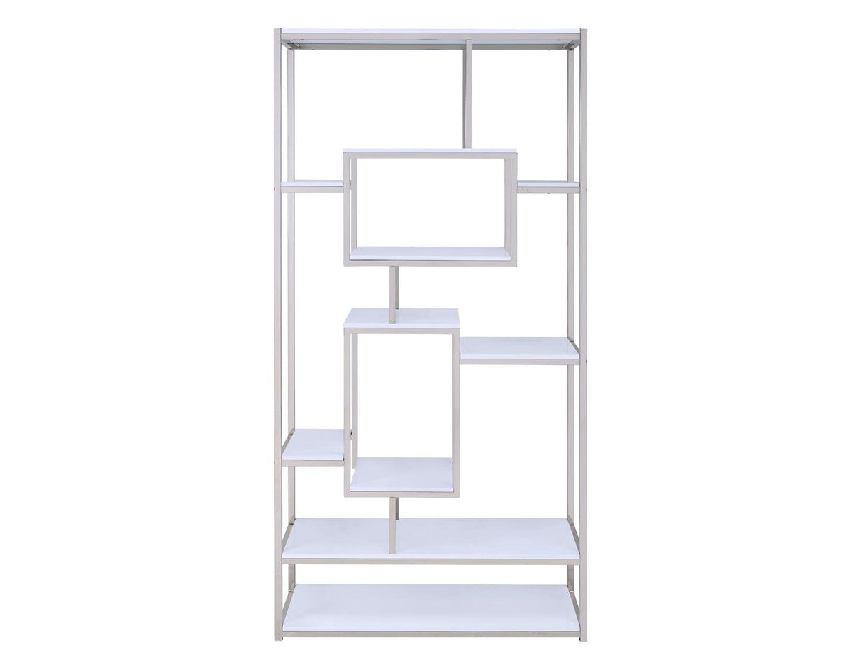 Alize White Bookshelf by Steve Silver at Eve Furniture