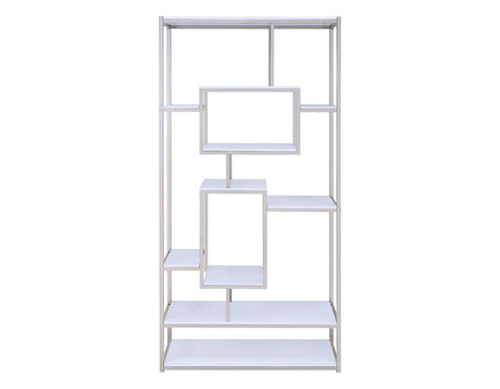 Alize White Bookshelf by Steve Silver at Eve Furniture