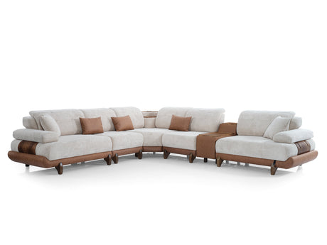 Allegra Cream Modular Sectional by Furnia at Eve Furniture