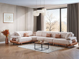 Allegra Cream Modular Sectional by Furnia at Eve Furniture