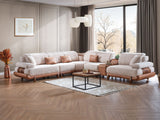 Allegra Cream Modular Sectional by Furnia at Eve Furniture