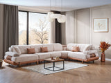 Allegra Cream Modular Sectional by Furnia at Eve Furniture
