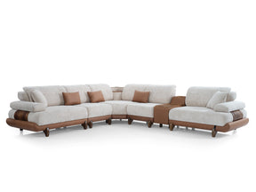 Allegra Cream Modular Sectional by Furnia at Eve Furniture