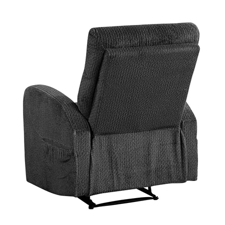 Allen Dark Gray 3-Piece Reclining Living Room Set by Homelegance at Eve Furniture