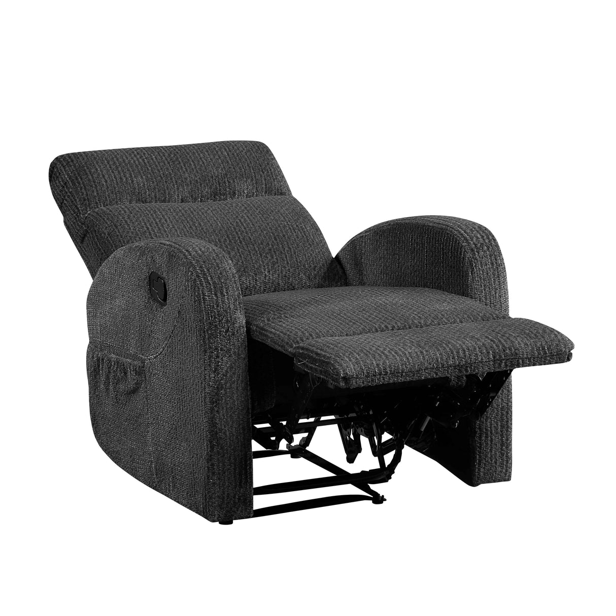Allen Dark Gray 3-Piece Reclining Living Room Set by Homelegance at Eve Furniture